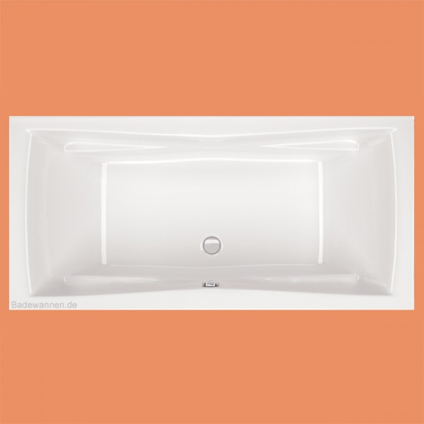 Acryl-Rechteck-Badewanne Rechteckbadewanne 190 x 90 x 49 cm Farbe weiß 