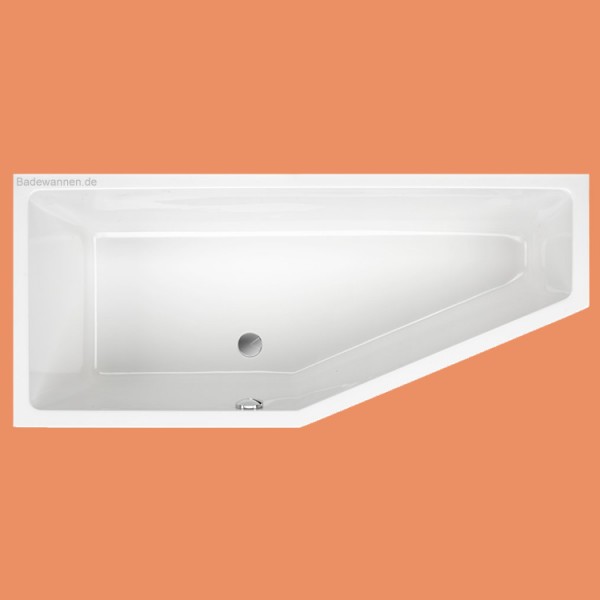 Raumspar-Badewanne Lupor links 170 x 75 cm auch mit Schürze